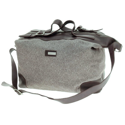 【中古】アルマーニ コレッツォーニ ARMANI COLLEZIONI ポリエステル×レザー 2WAY ショルダーバッグ グレーxパープル【 状態ランクB 】【 メンズ 】