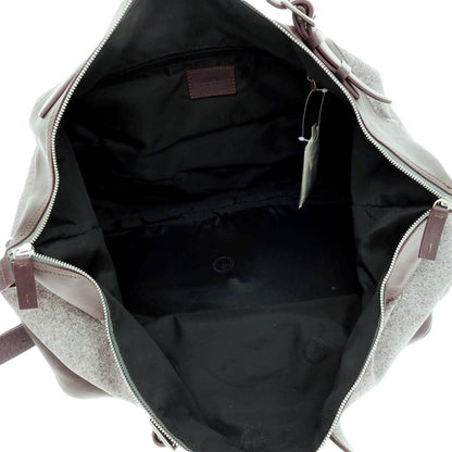 【中古】アルマーニ コレッツォーニ ARMANI COLLEZIONI ポリエステル×レザー 2WAY ショルダーバッグ グレーxパープル【 状態ランクB 】【 メンズ 】