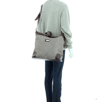 【中古】アルマーニ コレッツォーニ ARMANI COLLEZIONI ポリエステル×レザー 2WAY ショルダーバッグ グレーxパープル【 状態ランクB 】【 メンズ 】