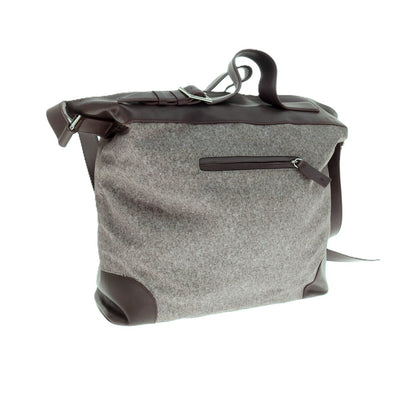 【中古】アルマーニ コレッツォーニ ARMANI COLLEZIONI ポリエステル×レザー 2WAY ショルダーバッグ グレーxパープル【 状態ランクB 】【 メンズ 】