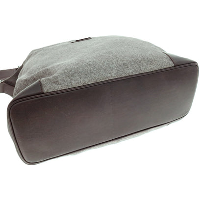 【中古】アルマーニ コレッツォーニ ARMANI COLLEZIONI ポリエステル×レザー 2WAY ショルダーバッグ グレーxパープル【 状態ランクB 】【 メンズ 】