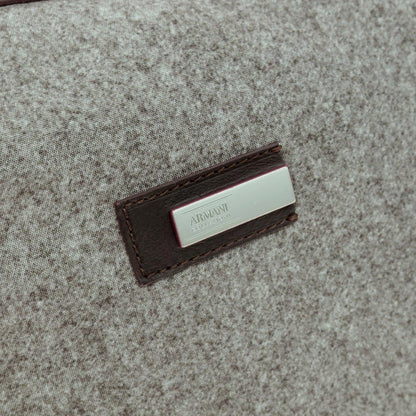 【中古】アルマーニ コレッツォーニ ARMANI COLLEZIONI ポリエステル×レザー 2WAY ショルダーバッグ グレーxパープル【 状態ランクB 】【 メンズ 】