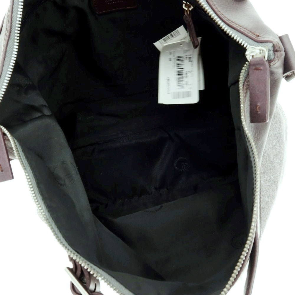 【中古】アルマーニ コレッツォーニ ARMANI COLLEZIONI ポリエステル×レザー 2WAY ショルダーバッグ グレーxパープル【 状態ランクB 】【 メンズ 】