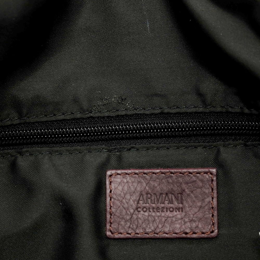 【中古】アルマーニ コレッツォーニ ARMANI COLLEZIONI ポリエステル×レザー 2WAY ショルダーバッグ グレーxパープル【 状態ランクB 】【 メンズ 】