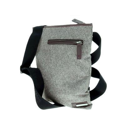 【中古】アルマーニ コレッツォーニ ARMANI COLLEZIONI ポリエステル×レザー ショルダーバッグ グレーxパープル【 状態ランクB 】【 メンズ 】