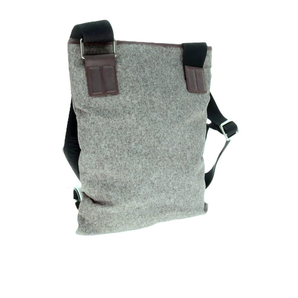 【中古】アルマーニ コレッツォーニ ARMANI COLLEZIONI ポリエステル×レザー ショルダーバッグ グレーxパープル【 状態ランクB 】【 メンズ 】