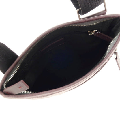 【中古】アルマーニ コレッツォーニ ARMANI COLLEZIONI ポリエステル×レザー ショルダーバッグ グレーxパープル【 状態ランクB 】【 メンズ 】