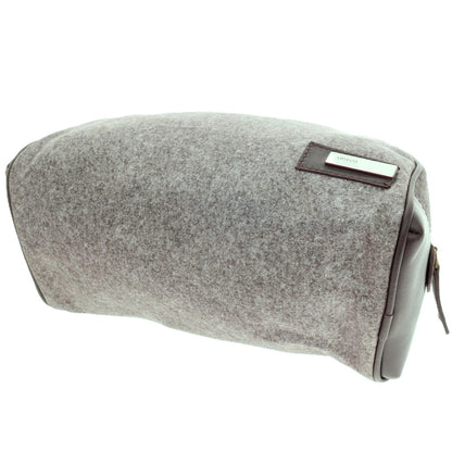 【中古】アルマーニ コレッツォーニ ARMANI COLLEZIONI ポリエステル×レザー セカンドバッグ グレーxパープル【 状態ランクB 】【 メンズ 】