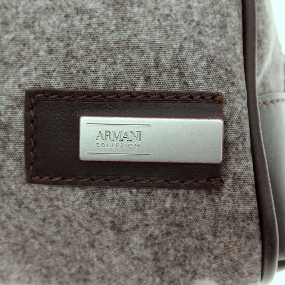 【中古】アルマーニ コレッツォーニ ARMANI COLLEZIONI ポリエステル×レザー セカンドバッグ グレーxパープル【 状態ランクB 】【 メンズ 】