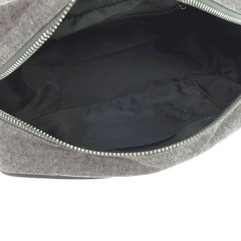 【中古】アルマーニ コレッツォーニ ARMANI COLLEZIONI ポリエステル×レザー セカンドバッグ グレーxパープル【 状態ランクB 】【 メンズ 】