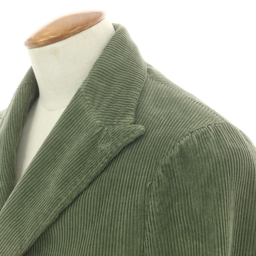 【中古】バグッタ Bagutta ストレッチコーデュロイ カジュアルジャケット グラスグリーン【 46 】【 状態ランクC 】【 メンズ 】