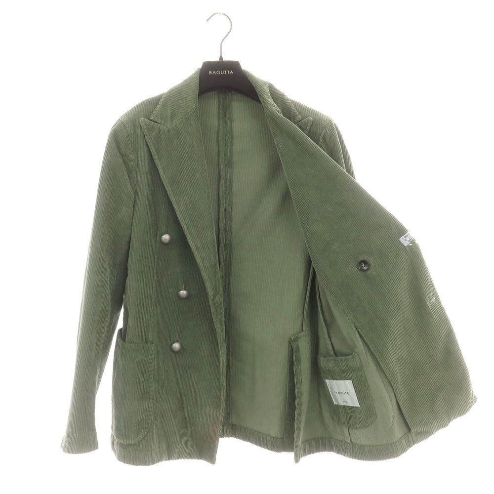 【中古】バグッタ Bagutta ストレッチコーデュロイ カジュアルジャケット グラスグリーン【 46 】【 状態ランクB 】【 メンズ 】