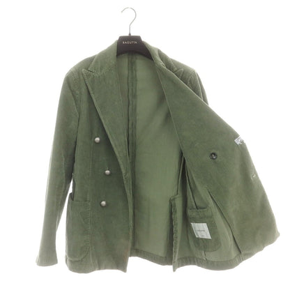 【中古】バグッタ Bagutta ストレッチコーデュロイ カジュアルジャケット グラスグリーン【 46 】【 状態ランクB 】【 メンズ 】