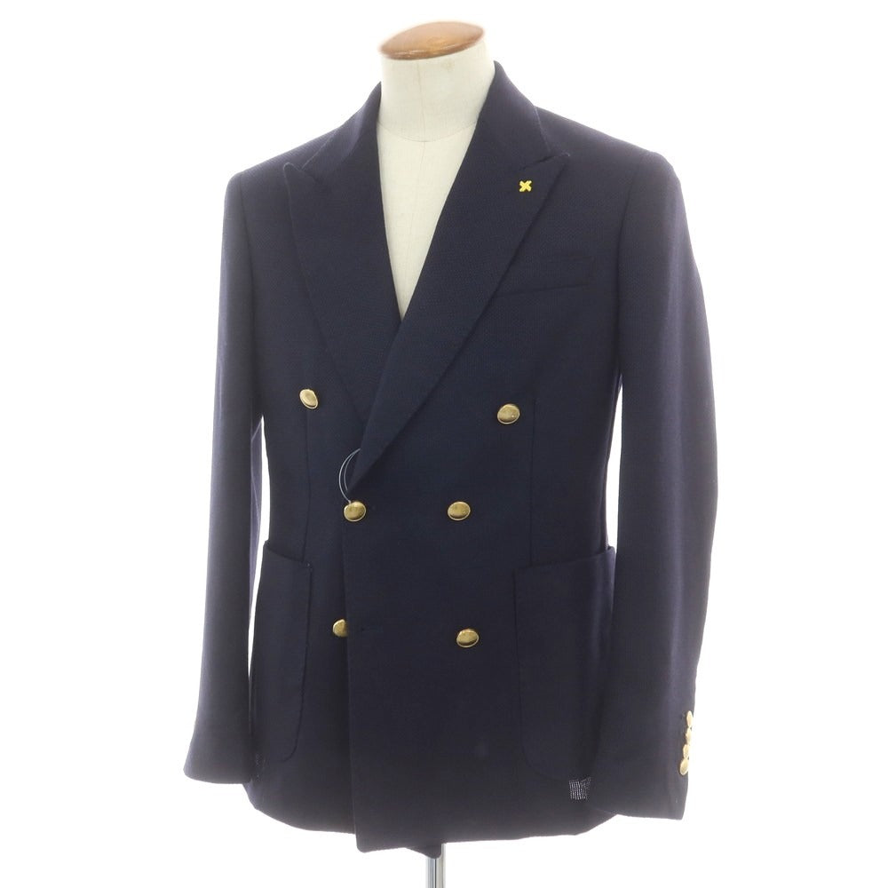 【中古】アレッサンドロジレス ALESSANDRO GILLES ウール テーラードジャケット ネイビー【 46 】【 状態ランクB 】【 メンズ 】