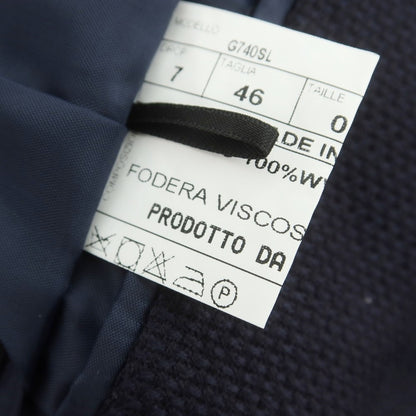 【中古】アレッサンドロジレス ALESSANDRO GILLES ウール テーラードジャケット ネイビー【 46 】【 状態ランクB 】【 メンズ 】