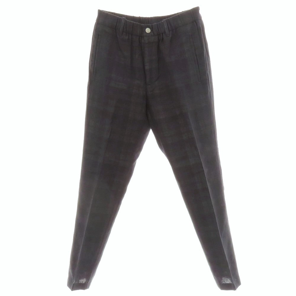 【中古】インコテックス INCOTEX コットン チェック イージスラックスパンツ ブラック【 48 】【 状態ランクB 】【 メンズ 】