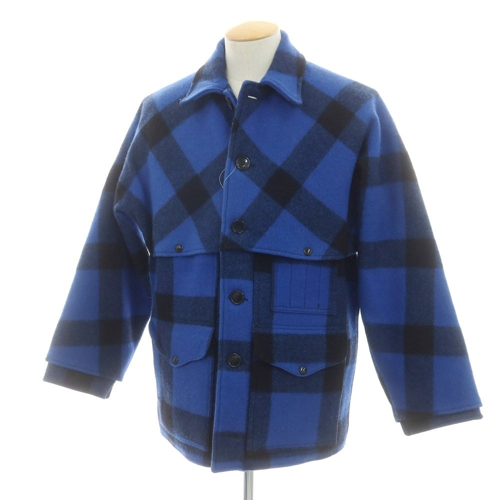 【中古】フィルソン FILSON ウール チェック ダブルマッキーノクルーザーブルゾン ブルーxブラック【 40 】【 状態ランクB 】【 メンズ 】