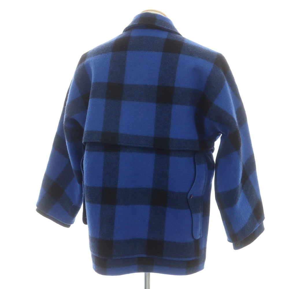 【中古】フィルソン FILSON ウール チェック ダブルマッキーノクルーザーブルゾン ブルーxブラック【 40 】【 状態ランクB 】【 メンズ 】