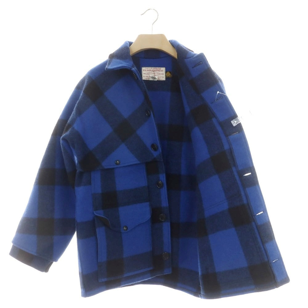 【中古】フィルソン FILSON ウール チェック ダブルマッキーノクルーザーブルゾン ブルーxブラック【 40 】【 状態ランクB 】【 メンズ 】