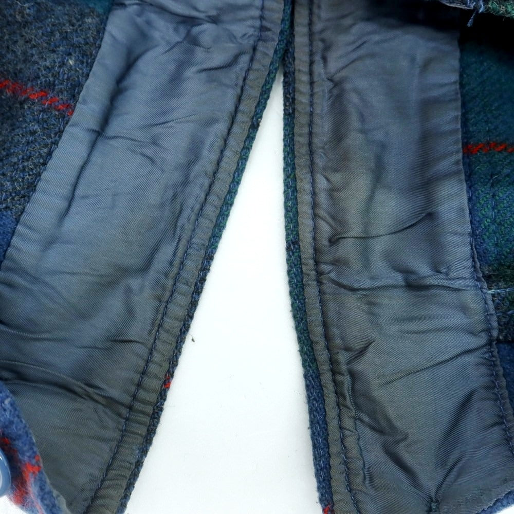 【中古】ジョンソンウーレンミルズ Johnson Woolen Mills チェックウールブルゾン グリーン【 16 】【 状態ランクC 】【 メンズ 】