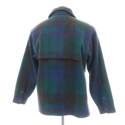 【中古】ジョンソンウーレンミルズ Johnson Woolen Mills チェックウールブルゾン グリーン【 16 】【 状態ランクC 】【 メンズ 】