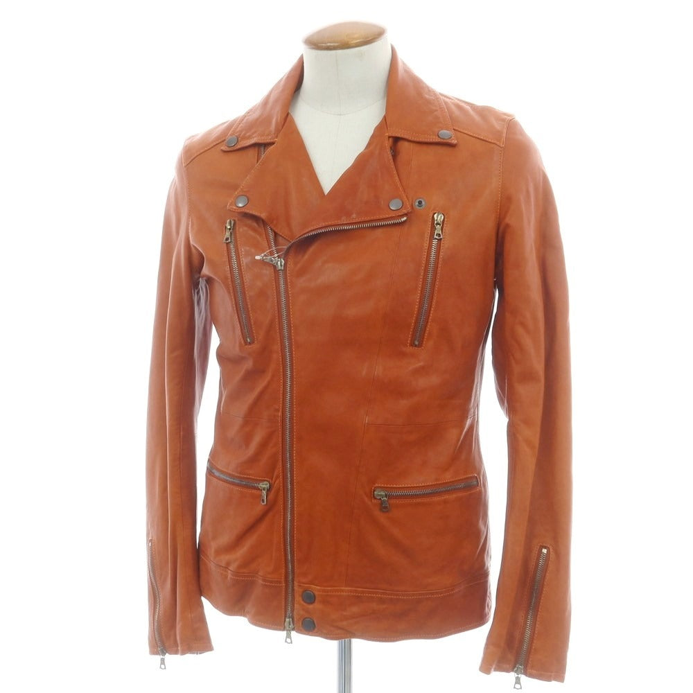 【中古】ブルーワーク トゥモローランド BLUE WORK TOMORROWLAND ラムレザー レザーブルゾン オレンジブラウン【 2 】【 状態ランクB 】【 メンズ 】