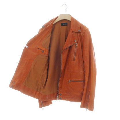 【中古】ブルーワーク トゥモローランド BLUE WORK TOMORROWLAND ラムレザー レザーブルゾン オレンジブラウン【 2 】【 状態ランクB 】【 メンズ 】