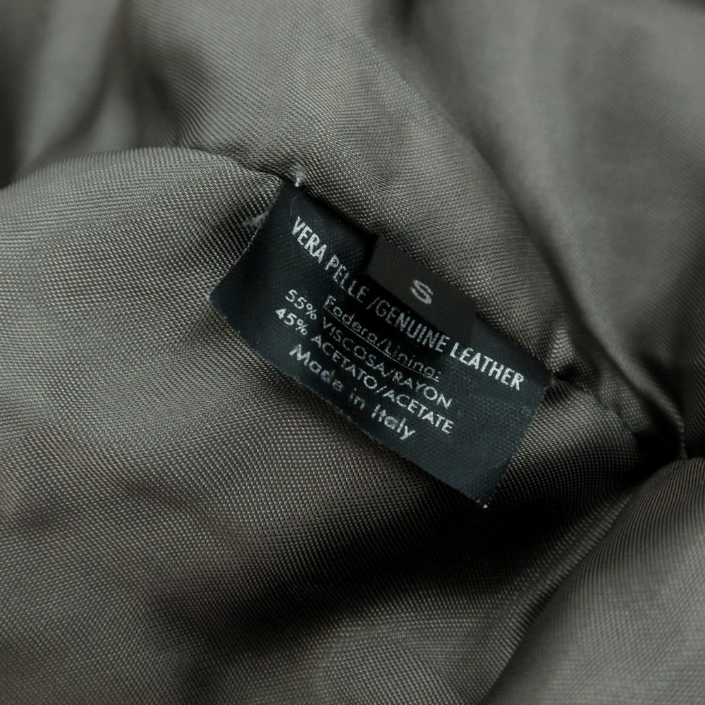 【中古】ニールバレット NEIL BARRETT レザー レザーブルゾン グレイッシュカーキ【 S 】【 状態ランクD 】【 メンズ 】