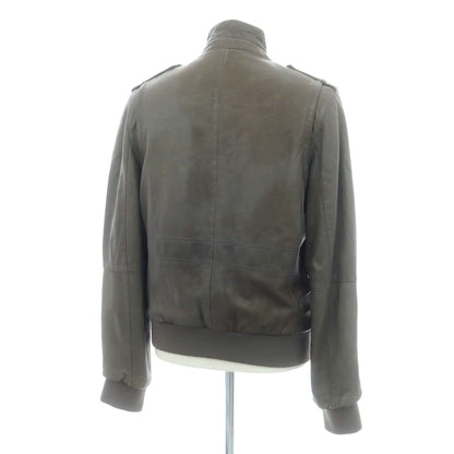 【中古】ニールバレット NEIL BARRETT レザー レザーブルゾン グレイッシュカーキ【 S 】【 状態ランクD 】【 メンズ 】