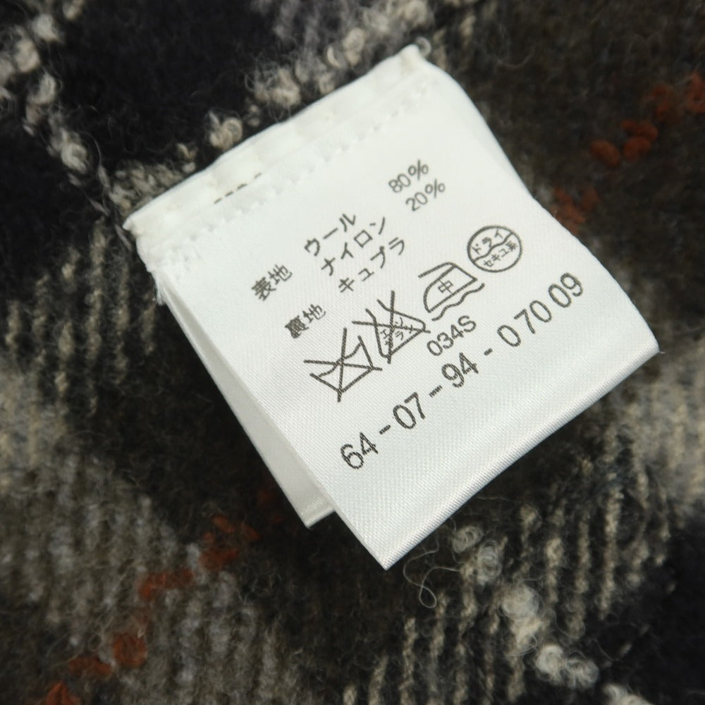 【中古】サルトリアイプシロン SartoriaYpsilon ウール チェック カジュアルジャケット カーキ×ブラック系【 48 】【 状態ランクB 】【 メンズ 】