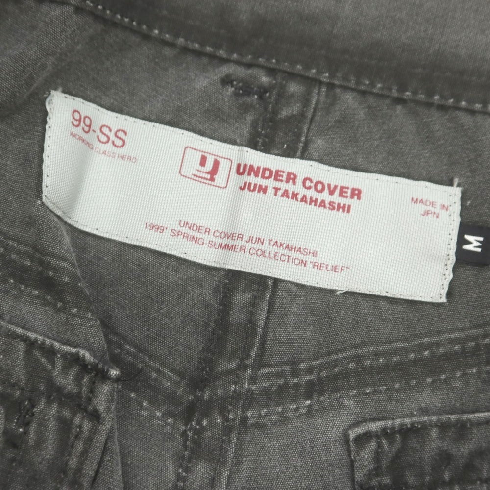 【中古】アンダーカバー UNDERCOVER 99-SS WORKING CLASS HERO トロンプルイユ ワークパンツ グレー【 M 】【 状態ランクC 】【 メンズ 】
