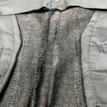 【中古】ヨウジヤマモトプールオム Yohji Yamamoto POUR HOMME ウールシルク ストライプ ドレススラックスパンツ チャコール【サイズS】【 状態ランクB 】【 メンズ 】 [CPD]