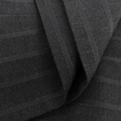 【中古】ヨウジヤマモトプールオム Yohji Yamamoto POUR HOMME ウールシルク ストライプ ドレススラックスパンツ チャコール【サイズS】【 状態ランクB 】【 メンズ 】 [CPD]