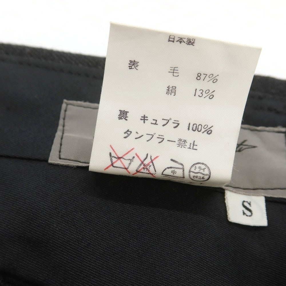 【中古】ヨウジヤマモトプールオム Yohji Yamamoto POUR HOMME ウールシルク ストライプ ドレススラックスパンツ チャコール【 S 】【 状態ランクB 】【 メンズ 】