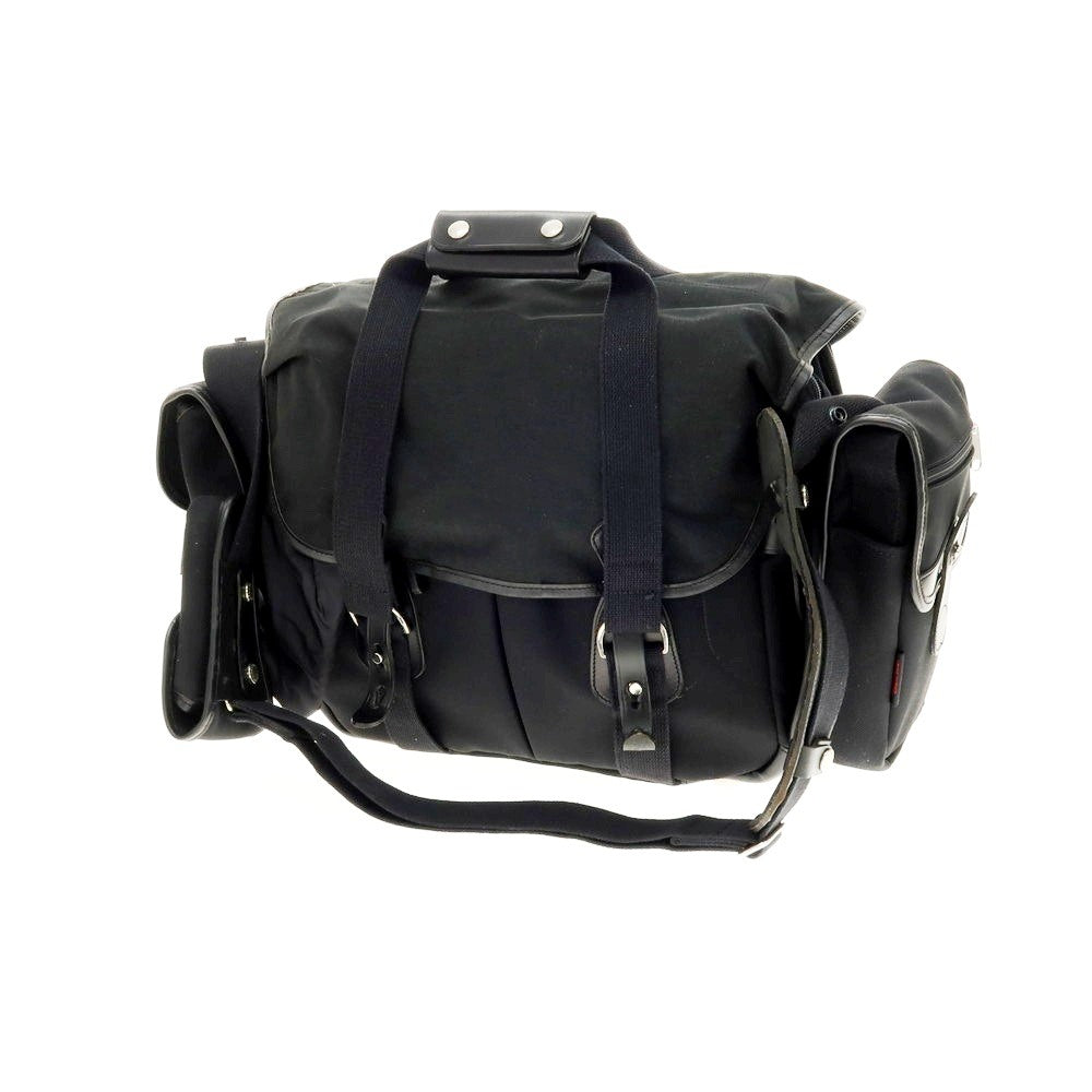 【中古】ビリンガム Billingham キャンバス×レザー ショルダーバッグ ブラック【 状態ランクC 】【 メンズ 】