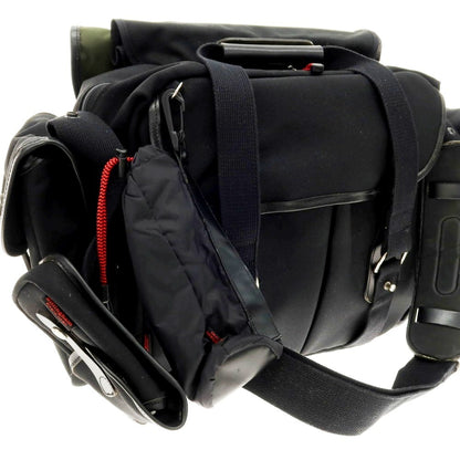 【中古】ビリンガム Billingham キャンバス×レザー ショルダーバッグ ブラック【 状態ランクC 】【 メンズ 】