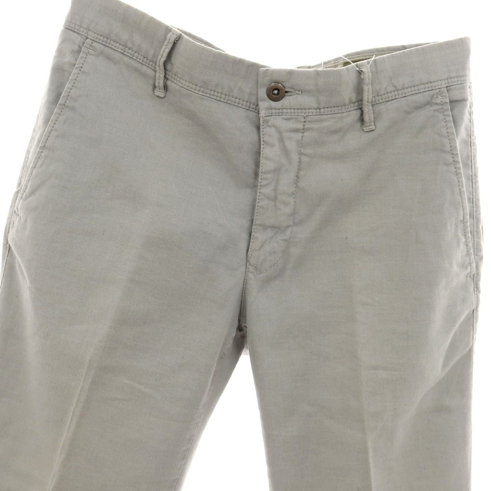 【中古】インコテックス スラックス INCOTEX SLACKS ストレッチ リネンコットン カジュアルスラックスパンツ グレー【 30 】【 状態ランクB 】【 メンズ 】