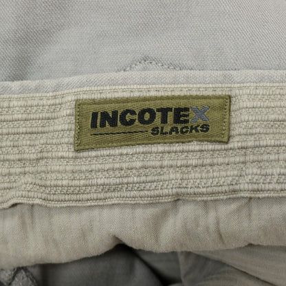 【中古】インコテックス スラックス INCOTEX SLACKS ストレッチ リネンコットン カジュアルスラックスパンツ グレー【 30 】【 状態ランクB 】【 メンズ 】