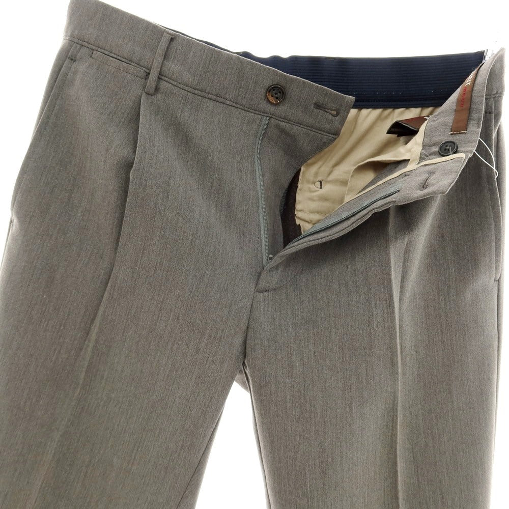 【中古】ベルウィッチ BERWICH Piero Relax ストレッチ ポリエステルレーヨン イージースラックスパンツ グレー【 46 】【 状態ランクB 】【 メンズ 】