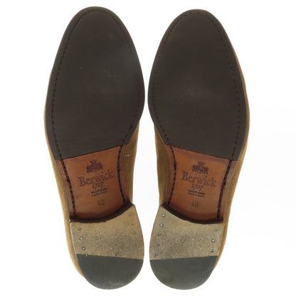 【中古】バーウィック BERWICK スエード タッセル ローファー ブラウン【 40 】【 状態ランクC 】【 メンズ 】