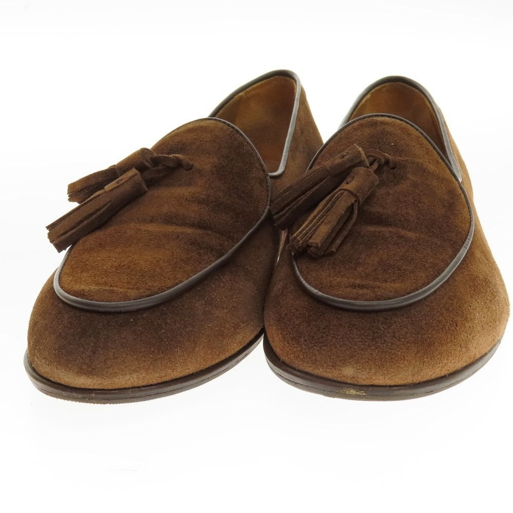 【中古】イルモカシーノ IL MOCASSINO スエード タッセル ローファー ブラウン【 39 】【 状態ランクB 】【 メンズ 】