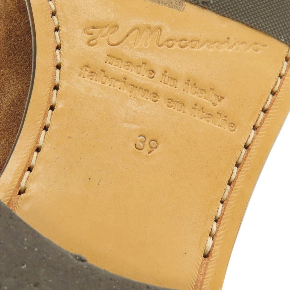 【中古】イルモカシーノ IL MOCASSINO スエード タッセル ローファー ブラウン【 39 】【 状態ランクB 】【 メンズ 】