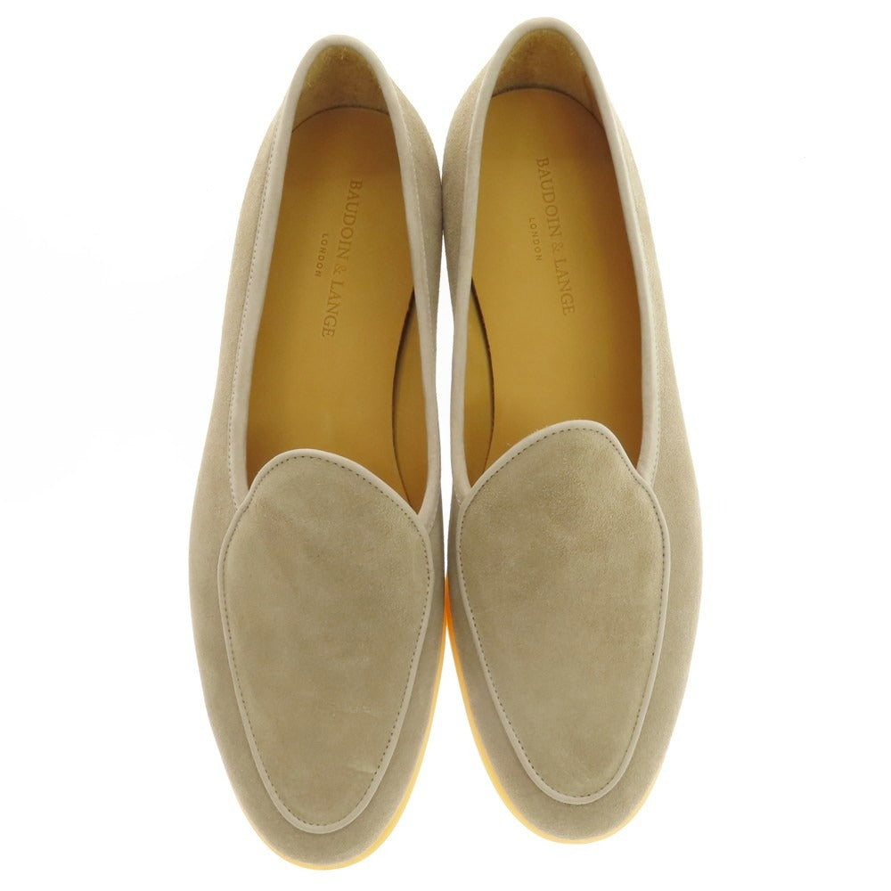 【中古】【未使用】ボードインアンドランジ Baudoin &amp; Lange スエード ベルジャンシューズ ベージュ【 40 】【 状態ランクS 】【 メンズ 】