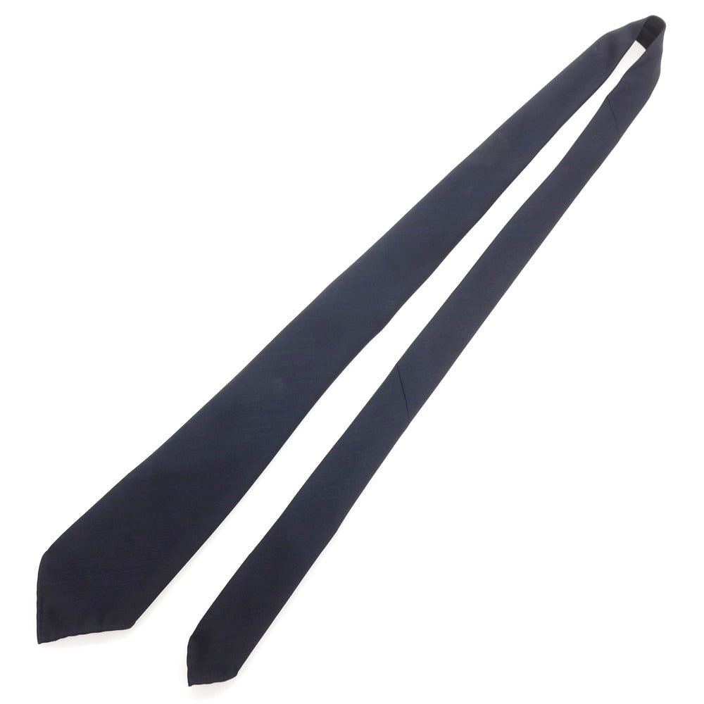 【中古】タイユアタイ TIE YOUR TIE ISETAN men’s別注 セッテピエゲ ウール 無地ネクタイ ネイビー【 状態ランクC 】【 メンズ 】