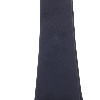 【中古】タイユアタイ TIE YOUR TIE ISETAN men’s別注 セッテピエゲ ウール 無地ネクタイ ネイビー【 状態ランクC 】【 メンズ 】