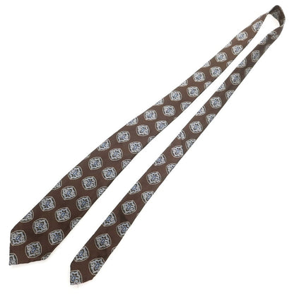 【中古】タイユアタイ TIE YOUR TIE セッテピエゲ シルク 小紋柄ネクタイ ブラウン【 状態ランクB 】【 メンズ 】