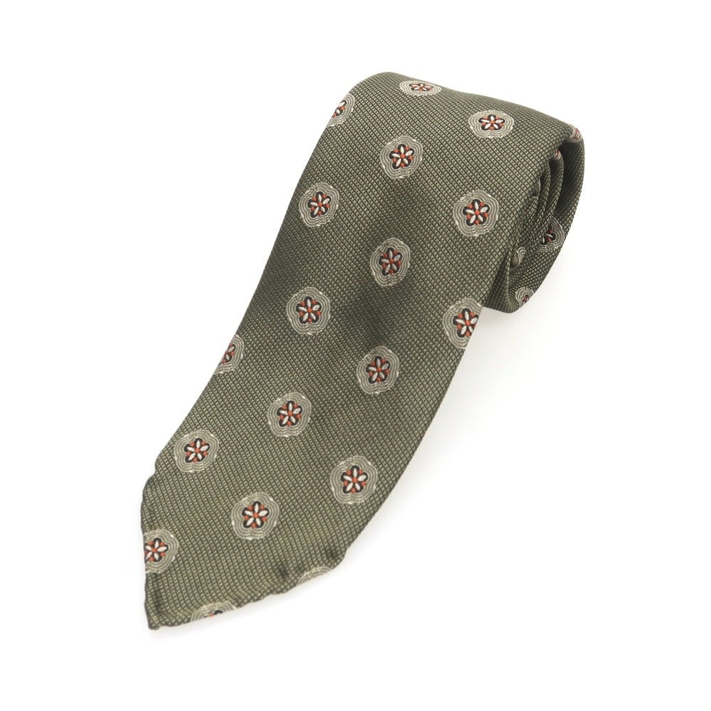 【中古】タイユアタイ TIE YOUR TIE シルク 小紋柄ネクタイ グリーン【 状態ランクB 】【 メンズ 】