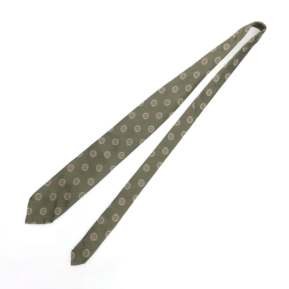 【中古】タイユアタイ TIE YOUR TIE シルク 小紋柄ネクタイ グリーン【 状態ランクB 】【 メンズ 】