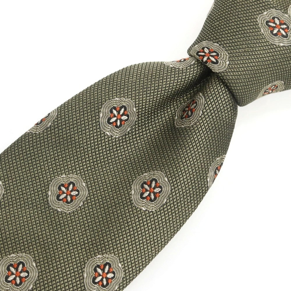 【中古】タイユアタイ TIE YOUR TIE シルク 小紋柄ネクタイ グリーン【 状態ランクB 】【 メンズ 】