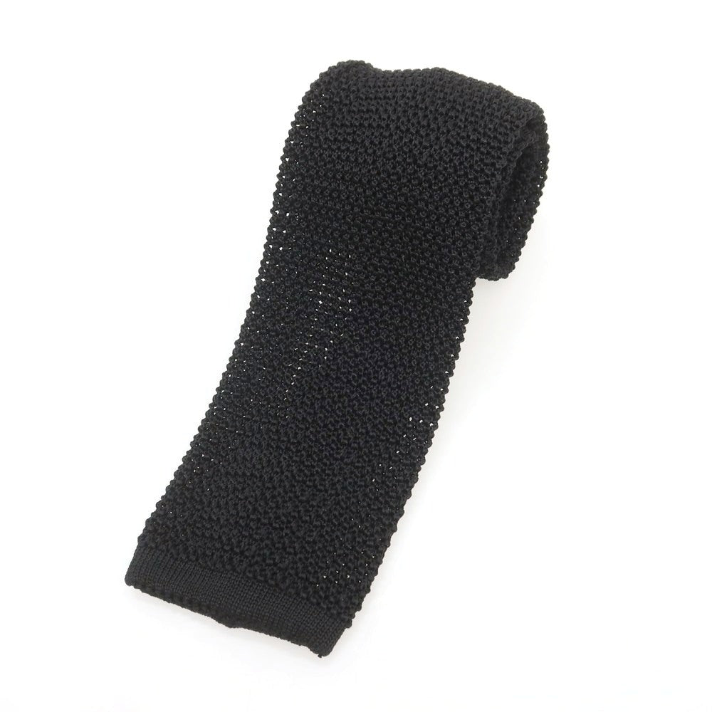 【中古】アットヴァンヌッチ Atto Vannucci シルク ニットタイ ネクタイ ブラック【 状態ランクA 】【 メンズ 】